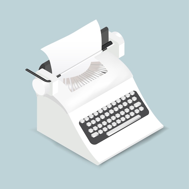 Vector of retro typewriter icon