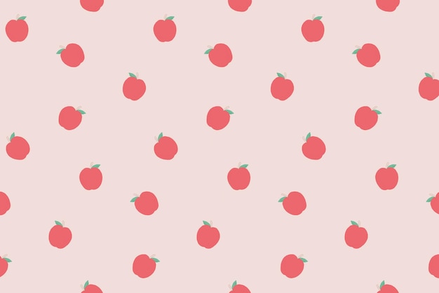 Vector seamless apple pattern pastel background