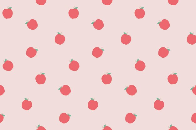 ベクトルのシームレスなリンゴパターンパステル背景