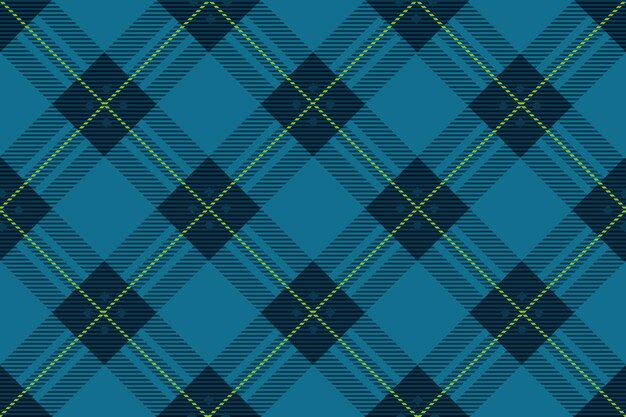 Vector Seamless Blue Tartan Plaid Illustration Horizontally And Vertically Repeatable