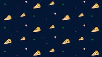 Бесплатное векторное изображение Векторный фон модель бесшовные пиццы