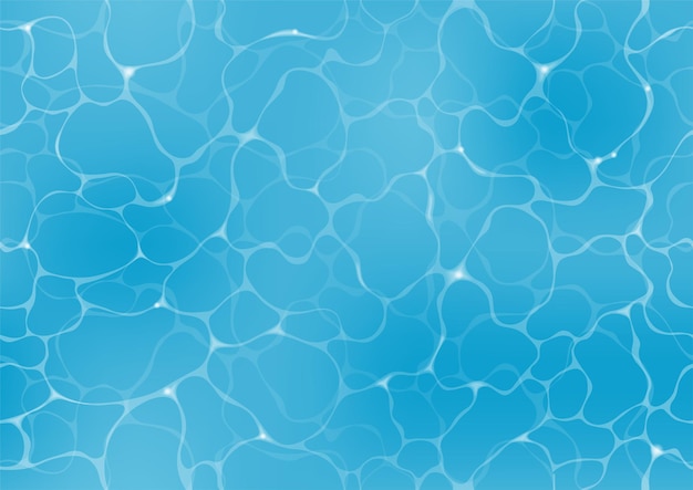 Vector Seamless Rippled Swimming Pool Abstract Illustration. Horizontally And Vertically Repeatable.