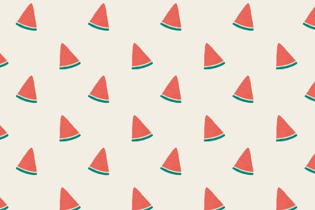 Free vector vector seamless watermelon pattern pastel background