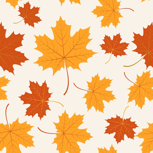秋の葉とシームレスなベクトル葉
