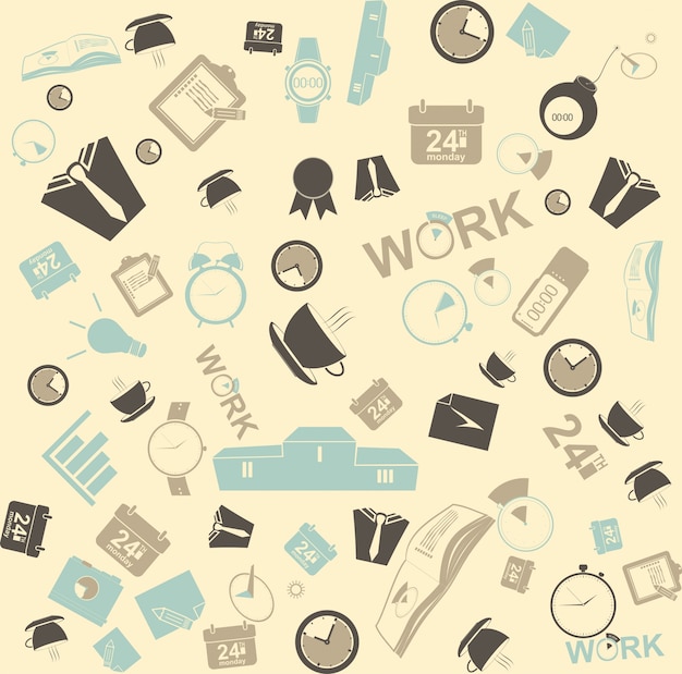 Free vector vector set icons. time management business