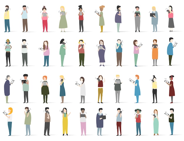 Vector set of illustrated people