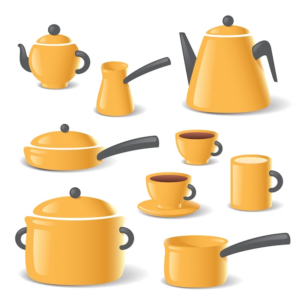 Free vector vector set of kitchen stuff