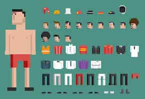 Free vector vector set of men and professions