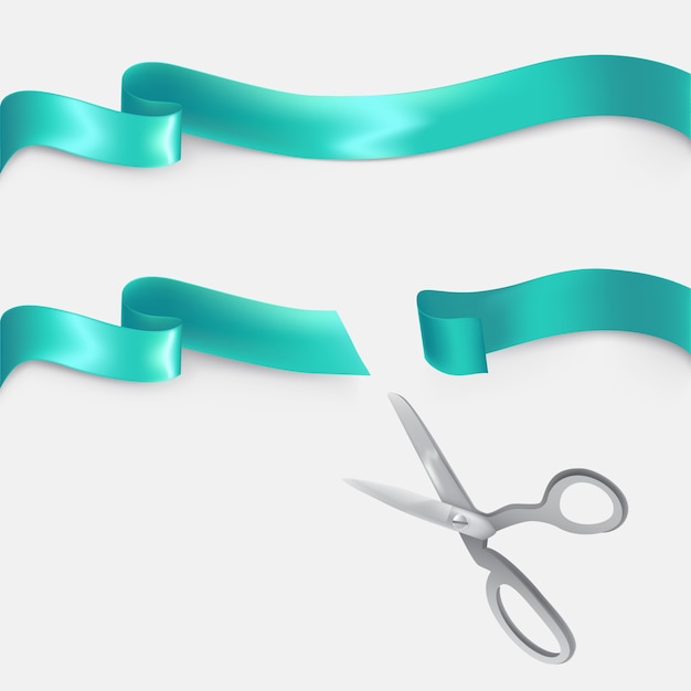 Vector set of satin ribbons