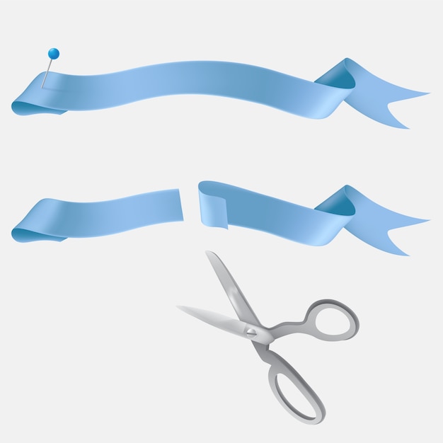 Vector set of satin ribbons