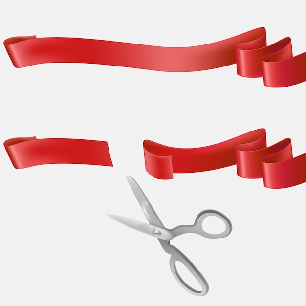 Vector set of satin ribbons