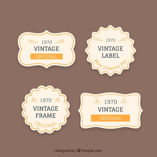 Vector set of vintage frames