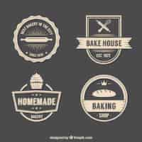 Free vector vector set of vintage labels