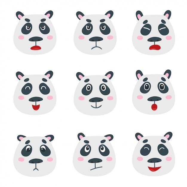 Download Free Download This Free Vector Collection Of Flat Panda Emoticons Use our free logo maker to create a logo and build your brand. Put your logo on business cards, promotional products, or your website for brand visibility.