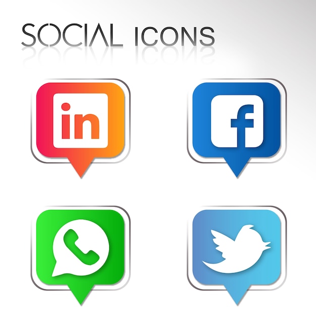 Vector Social Icons Graphic Designs
