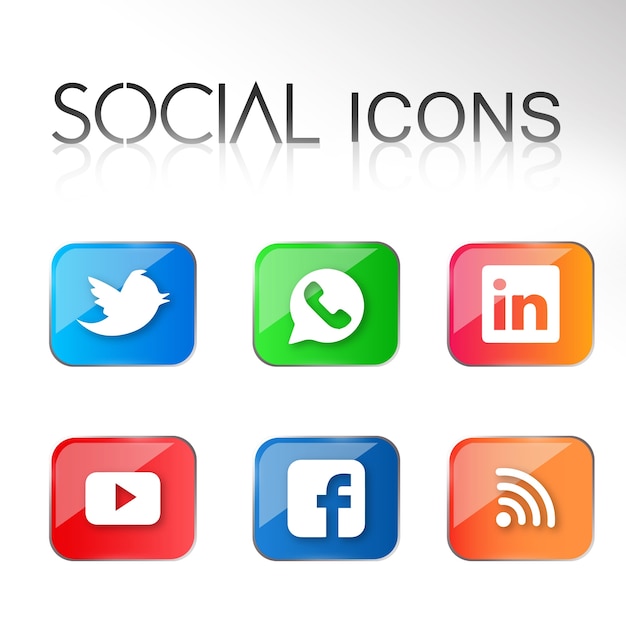 Vector Social Icons Graphic Designs