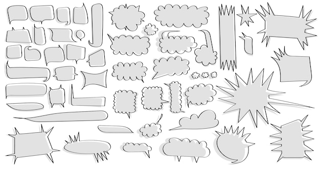 Vector of speech bubbles collection