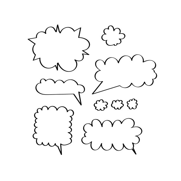 Vector of speech bubbles collection