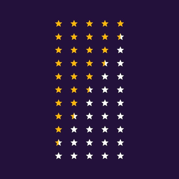 vector star rating symbol icons