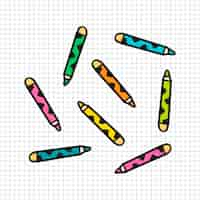 Free vector vector of stationery doodle style