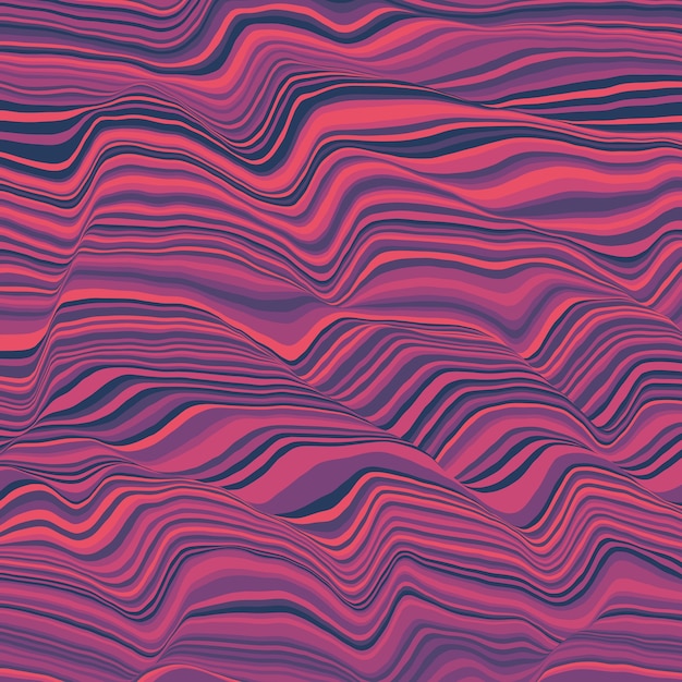 Vector striped. Abstract color waves.