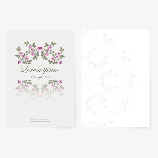 Vector template for folder, business card and invitation