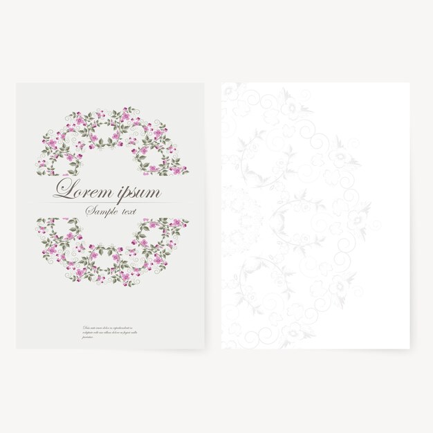 Vector template for folder, business card and invitation