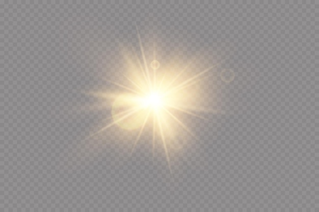 Vector transparent sunlight special lens flare light effect