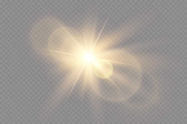 Vector transparent sunlight special lens flare light effect