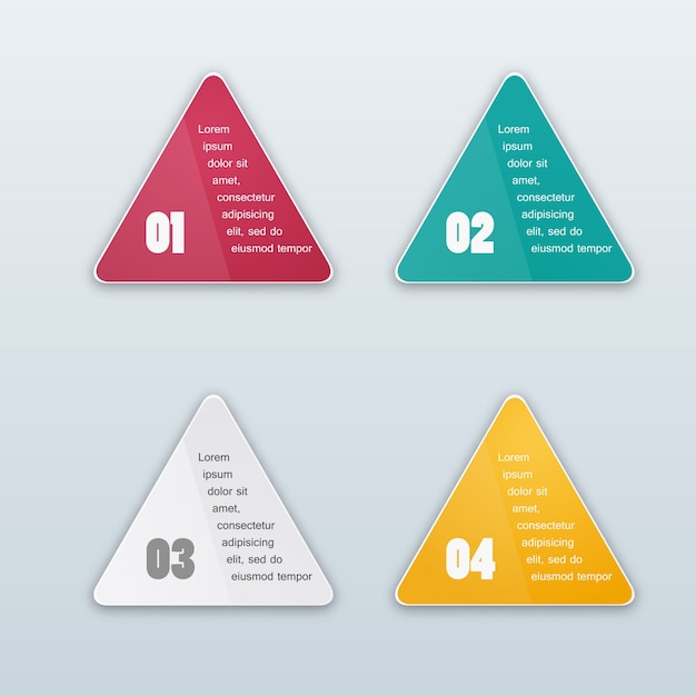 Vector triangle background. color object