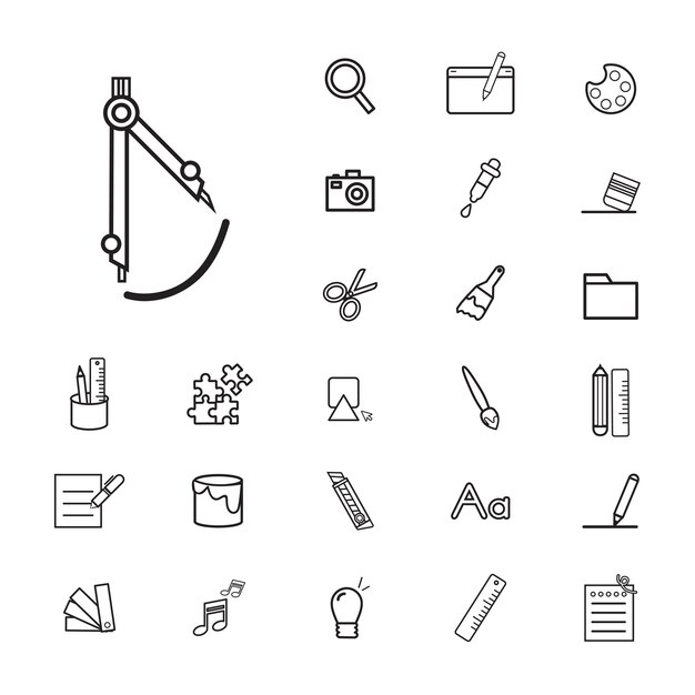 Drafting Tools Icon Vector & Photo (Free Trial)