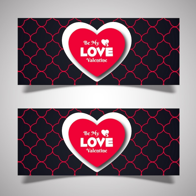 Free vector vector valentine's banner designs