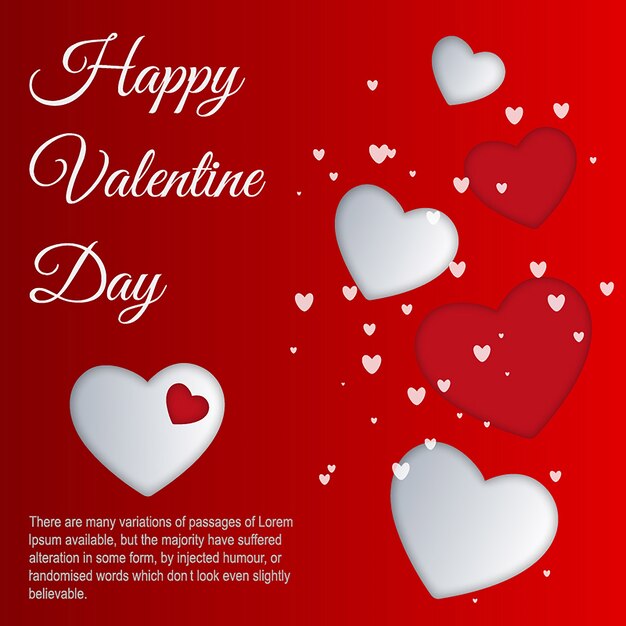 Vector Valentine's Hearts Background