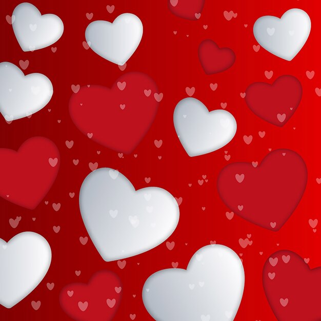 Vector Valentine's Hearts Background