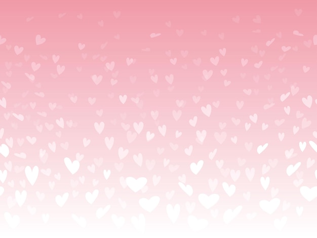 Free vector vector valentines day seamless pink background with a heart shape pattern. horizontally repeatable.