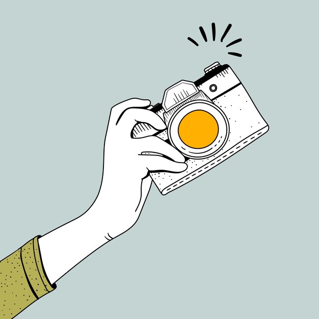 Vector of vintage camera