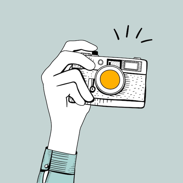 Vector of vintage camera