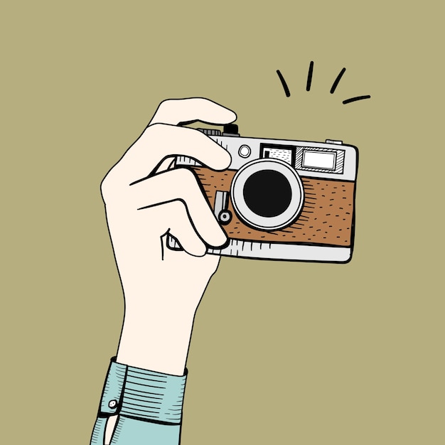 Vector of vintage camera