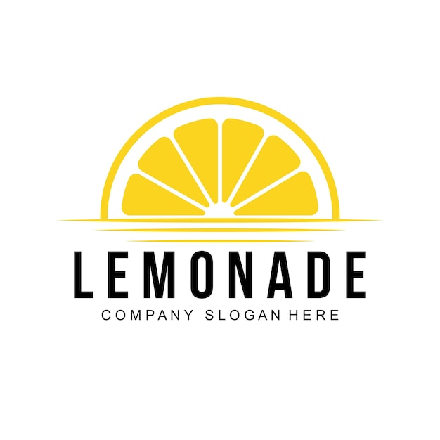 Векторный дизайн обоев с логотипом лимонного фруктового растения с желтым витамином с в саду и на рынке Premium векторы
