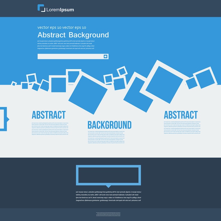 Free Vector vector  website. abstract blue brochure squares