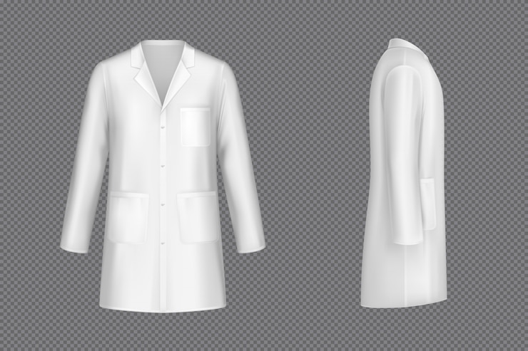Free Vector vector white doctor coat, medical uniform