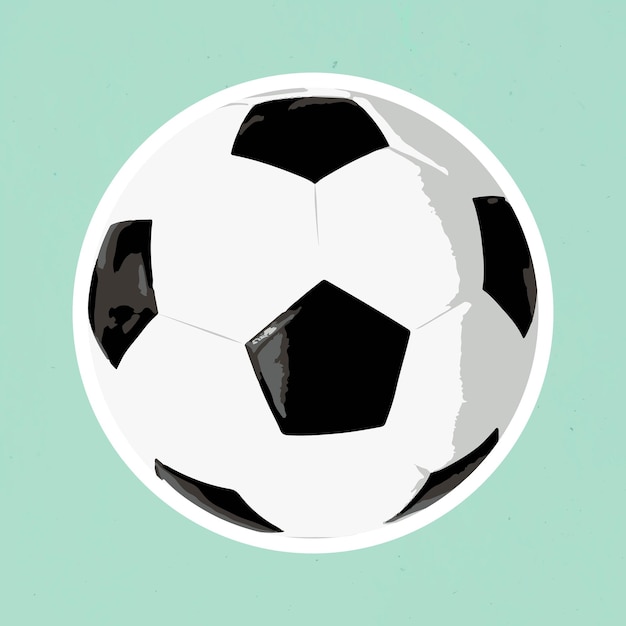 Free vector vectorized football sticker overlay with white border design resource