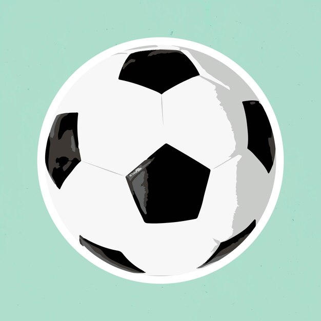Векторизованное наложение футбольной наклейки с ресурсом дизайна белой рамки