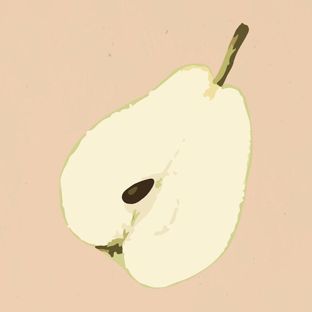 Free vector vectorized pear sticker overlay design resource