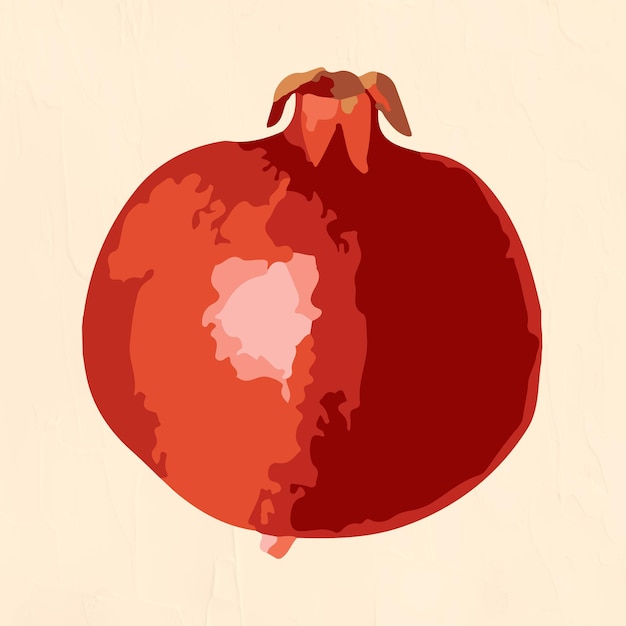 Free vector vectorized pomegranate sticker overlay design element