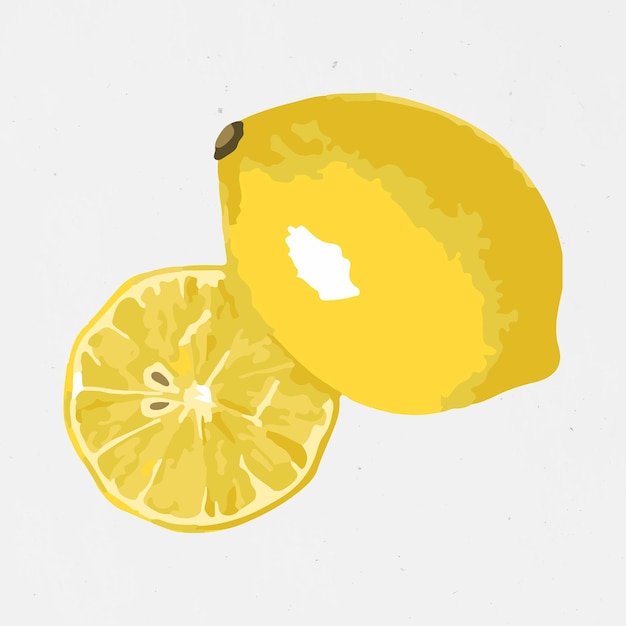 Vector Templates: Yellow Lemon Sticker Overlay Design Resource – Free Download