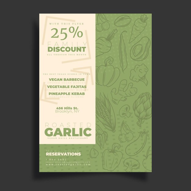 Vegan flyer template