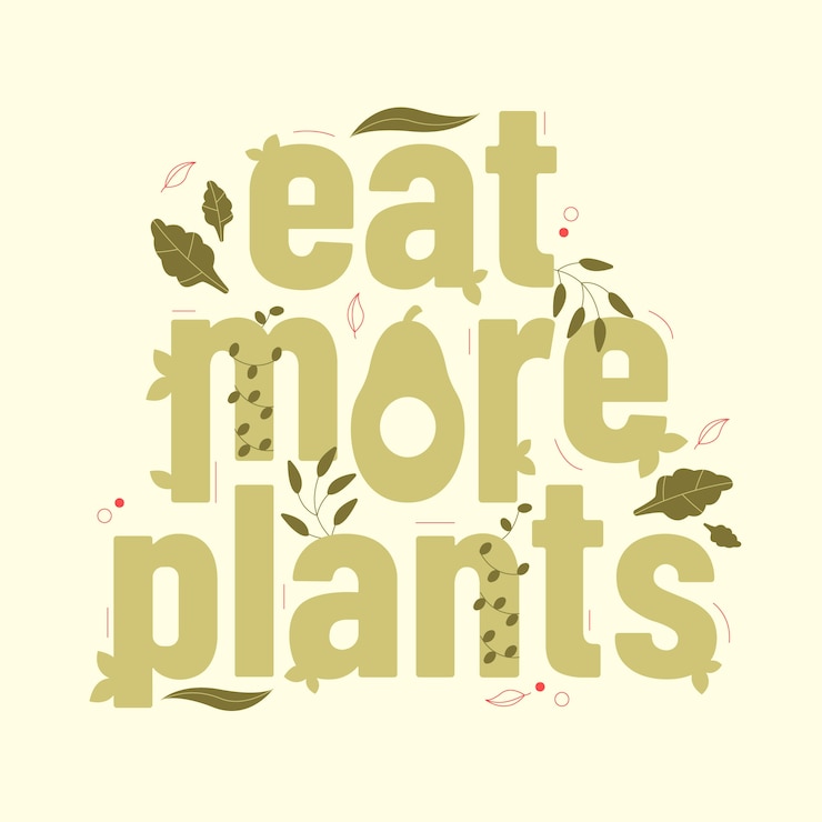 Free Vector vegan illustration design