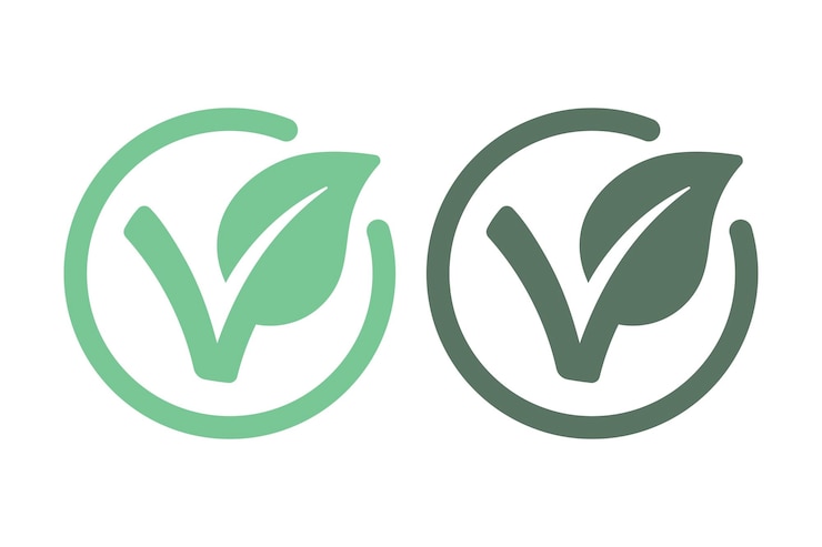 Free Vector vegan leaf circles soft colours