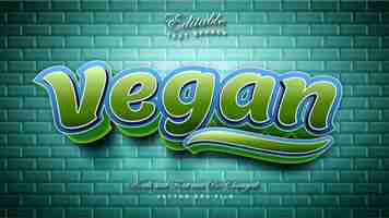 Free vector vegan text effect